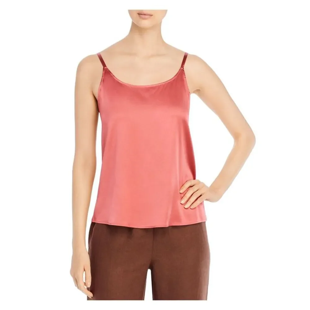 EILEEN FISHER Womens Coral Spaghetti Strap Top M